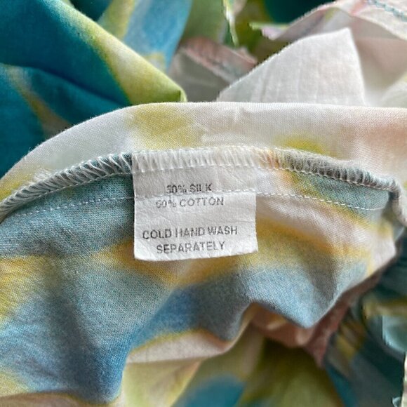 Mackenzie Mode Pastel Maxi Dress Open Back Ruffle Hem Size 2 - Picture 7 of 9